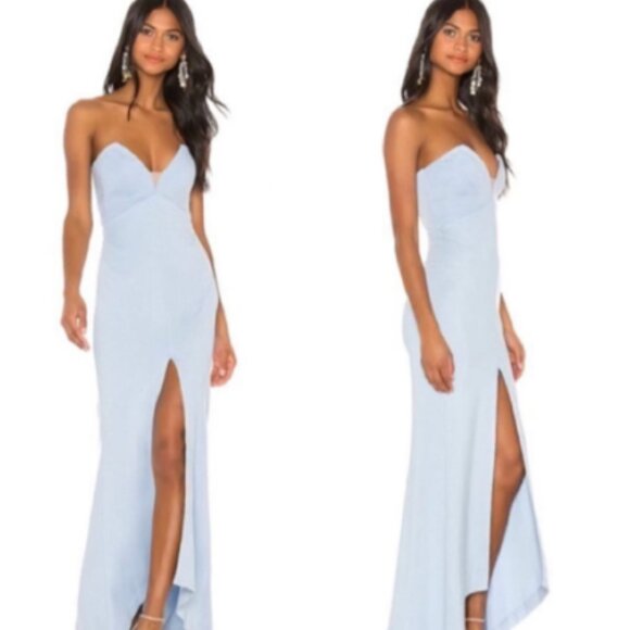 Lovers + Friends Pompeii Gown Blue - Picture 1 of 6